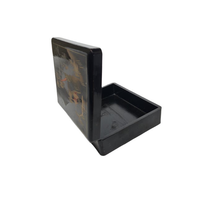 Vintage Japanese Lacquerware Box, 1920s For Sale - Image 4 of 6