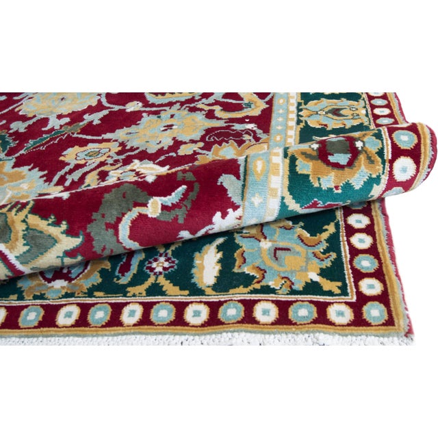 Traditional Mansour Handwoven Wool Agra Rug - 6' X 9' For Sale - Image 3 of 5