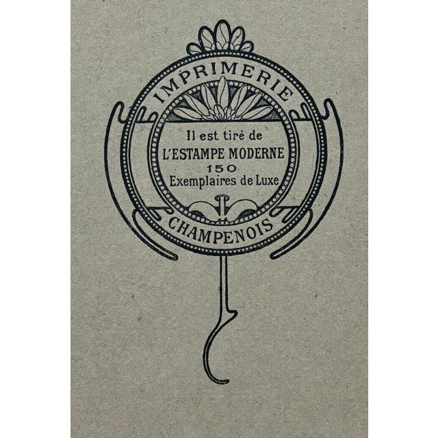 Black Alphonse Mucha, Cover for l'Estampe Moderne, June 1898, Lithograph For Sale - Image 8 of 9