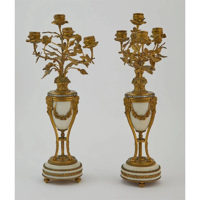 Tiffany & Co, French Louis Xvi, Clock, Garniture Set, Bronze, Marble, France For Sale In New York - Image 6 of 6
