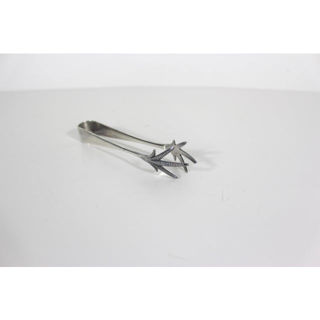 Vintage Silver Bird Claw Sugar or Ice Tongs Bar Cart Styling For Sale - Image 9 of 12