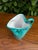Mid-Century Modern Mid Century Italian Turquoise Art Pottery Vessel | 6.5” For Sale - Image 3 of 9