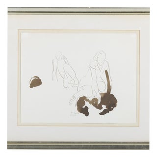 Graça Morais, Composition, 1980s, Mixed Media on Paper For Sale