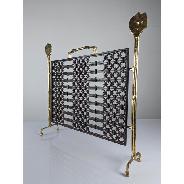 Bronze and Wrought Iron Spark Flask by David Marshall, 1970s For Sale - Image 6 of 16