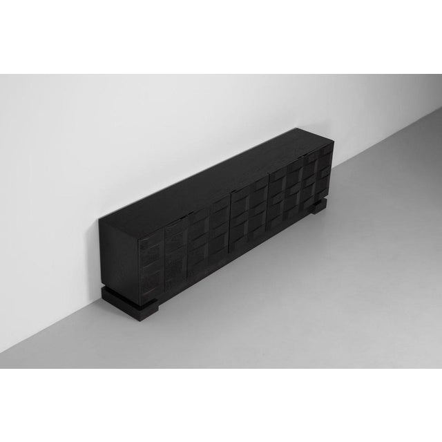 Graphic Sideboard in Black from Maison Aurora, Belgium, 1975 For Sale - Image 12 of 18