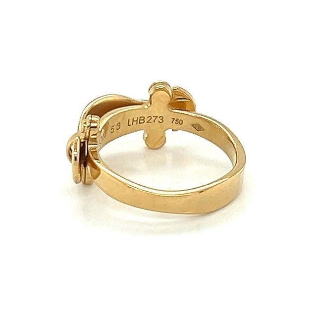 Mid 20th Century Mid 20th Century Louis Vuitton 18k Yellow Gold Stand By Me Ring - Size 6 For Sale - Image 5 of 7