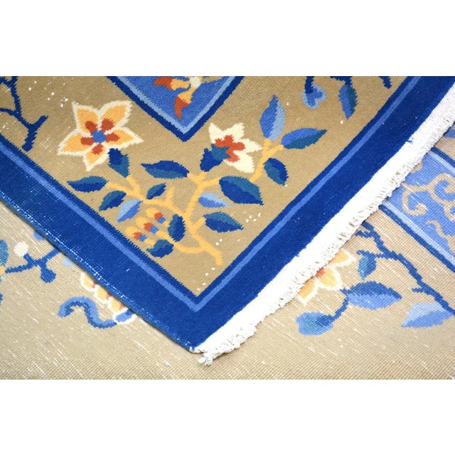 Vintage Chinese Art Deco,10'08'' X 11'01'' For Sale - Image 4 of 6