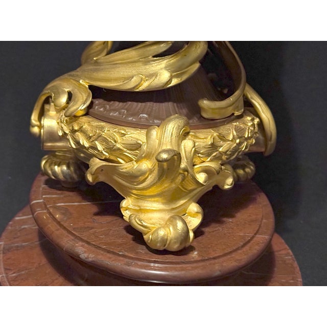 1840 French Louis XVI Bronze Marble Lyre Clock - 1 Pc For Sale - Image 4 of 18