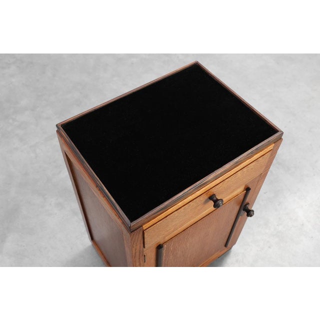 Amsterdam School Art Nouveau Nightstand, Netherlands, 1920s For Sale - Image 4 of 11