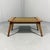 Beautiful shaped stool, small bench in blonde oak with a vinyl seat and eye-catching decorative upholstery tacks. In the...