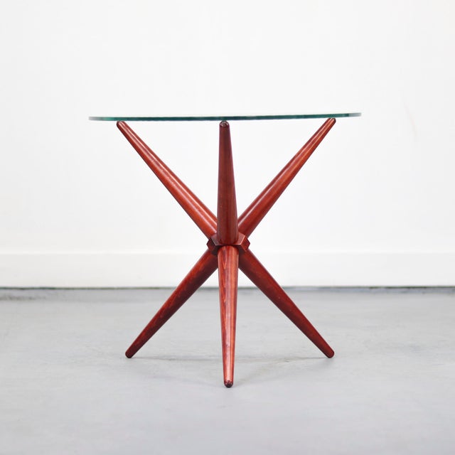 Wood Vintage Star-Shaped Side Table, 1960s For Sale - Image 7 of 9