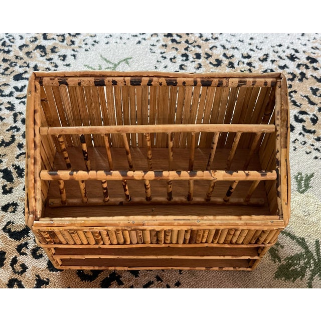 Vintage Tortoise Rattan Three Piece Desk Set Chairish