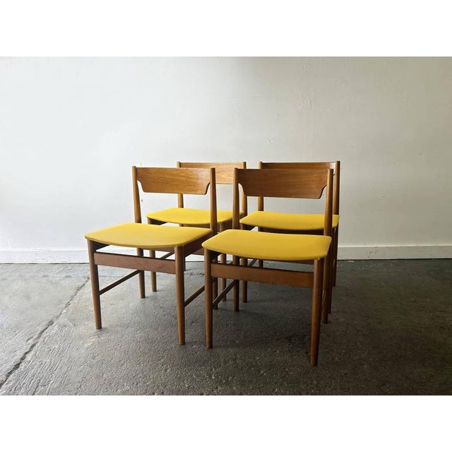 Mid-Century Polish Teak Dining Chairs by Edmund Homa for GFM, 1960s, Set of 4 For Sale - Image 4 of 7