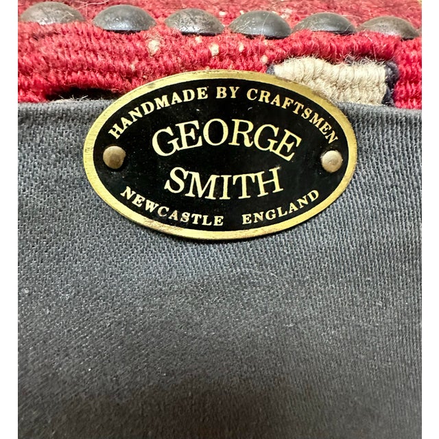 George Smith Vintage George Smith Kilim Bench With Turned Legs – Artisan Crafted For Sale - Image 4 of 5