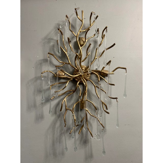 Beautiful, elegant teardrop sconces, perfect for any room. Made in the 1990s. pair available