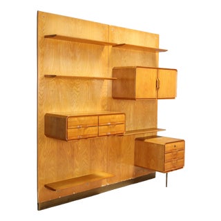 Maple Wall Bookcase, 1960s For Sale
