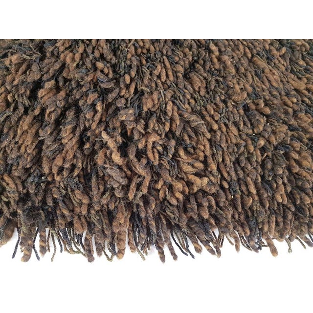 Brown German Wool Rug, 1970s For Sale - Image 8 of 10