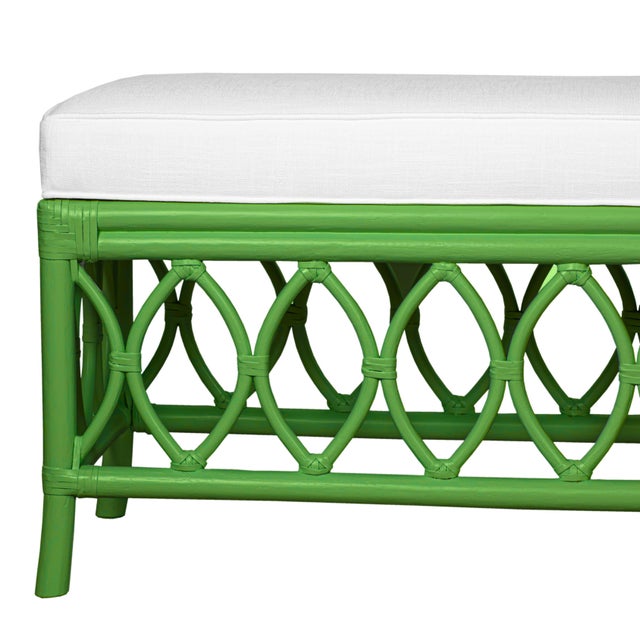 David Francis Lillian Bench - Bright Green For Sale - Image 4 of 8