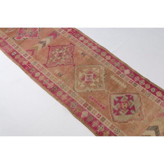 Mid 20th Century Turkish Anatolian Oushak Runner Rug For Sale - Image 4 of 9
