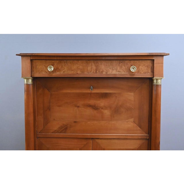 Mid-19th Century Empire Cherrywood Secretary For Sale - Image 9 of 18