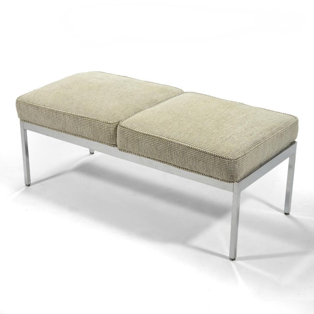 Florence Knoll Mid 20th Century Attributed to Steelcase Bench in the manner of Florence Knoll For Sale - Image 4 of 8
