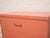 Vintage Postmodern Burnt Orange Four-Drawer Highboy Dresser With Brass Hardware For Sale - Image 11 of 12