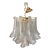 Contemporary Murano Glass "Sella" Chandelier With Gold 24k Metal Frame For Sale