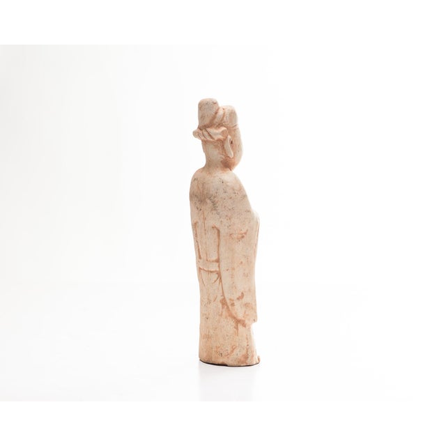 Chinese 13th Century Antique Yuan Dynasty Inspired Royalty Pottery Figure For Sale - Image 3 of 9