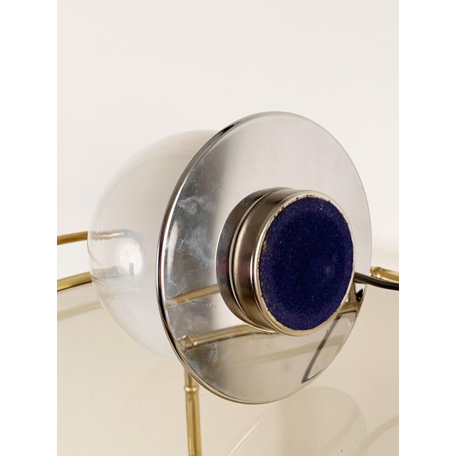 1970s Vintage Spherical Blown Glass Table Lamps, Set of 2 For Sale - Image 5 of 9