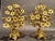 A fine pair of antique French Napoleon III gilt bronze seven-light candelabra, exquisitely cast in the form of abundant...