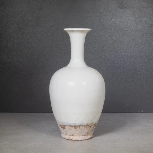 2020s White Ceramic Long Neck Milk Pottery For Sale - Image 5 of 5