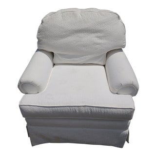 Contemporary White Club Chair For Sale