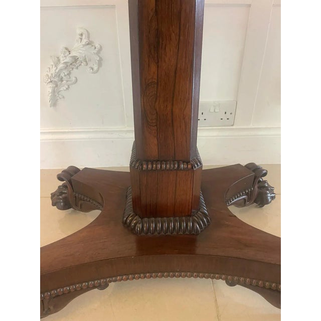 Antique William IV Rosewood Card/Side Table, 1835 For Sale - Image 10 of 12