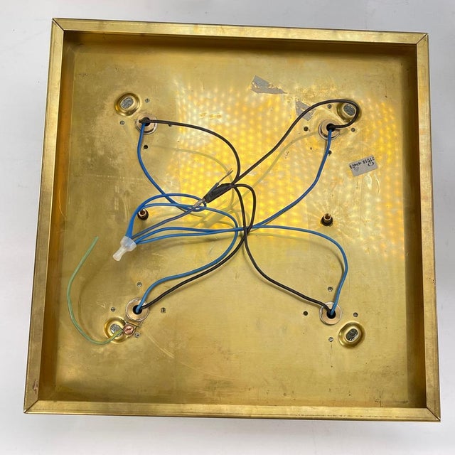 Glass Ice Cube Flushmount attributed to Peill & Putzler, 1970s For Sale - Image 11 of 14