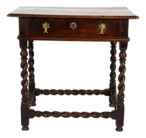 English Oak Side Table With Single Drawer Circa 1720