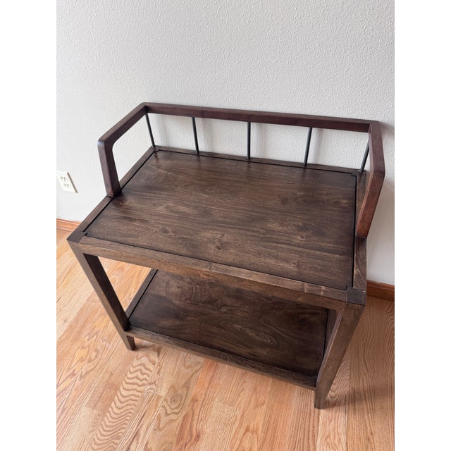 Pair of Four Hands Howard Nightstands in Pecan – Wood & Metal Bedside Tables For Sale - Image 6 of 12