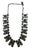 A rare find in the way of color! Vintage Mid-century modernist necklace by Coro in Dark Gray Lucite. The distinctive...
