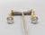 Trifari Vintage 1990s Signed Trifari Tm Goldtone Clear Melon Rhinestone Drop Pierced Earrings-2 Pieces For Sale - Image 4 of 10