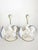 Lampshades are not included.! Charming pair of vintage French ceramic table lamps sculpted in the form of two doves with...