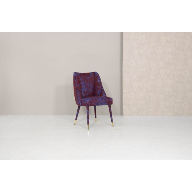 Figueroa Dining Chair in Damasks & Lampas Fabric from Insidherland For Sale - Image 6 of 15