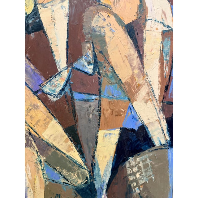 Mid-Century Cubist Abstract Female Nudes Oil Painting by André Poirson For Sale - Image 10 of 11