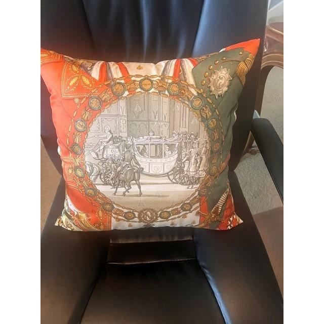 French 1990s Hermes Napoleon Decorative Pillow For Sale - Image 3 of 3