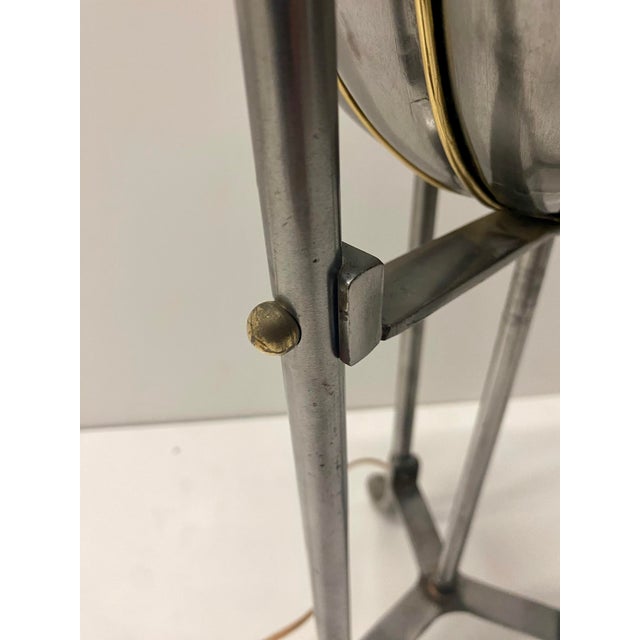 Chrome 1990s Industrial Metalwork Aesthetic Characteristic Table Lamp For Sale - Image 8 of 12