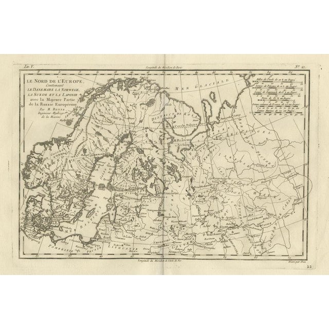 Northern Europe and Arctic Regions Map by Rigobert Bonne, 1780 For Sale - Image 3 of 9
