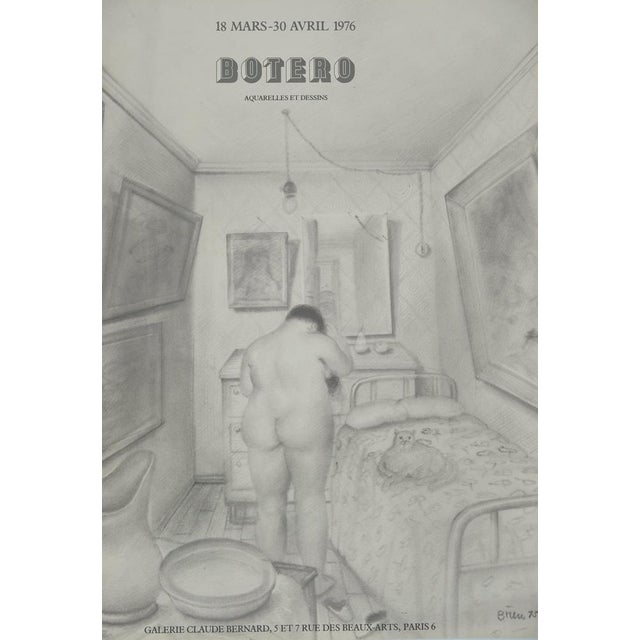 Fernando Botero (1932-2023) The Toilette Original color poster after a drawing by the artist Signed in the plate On poster...