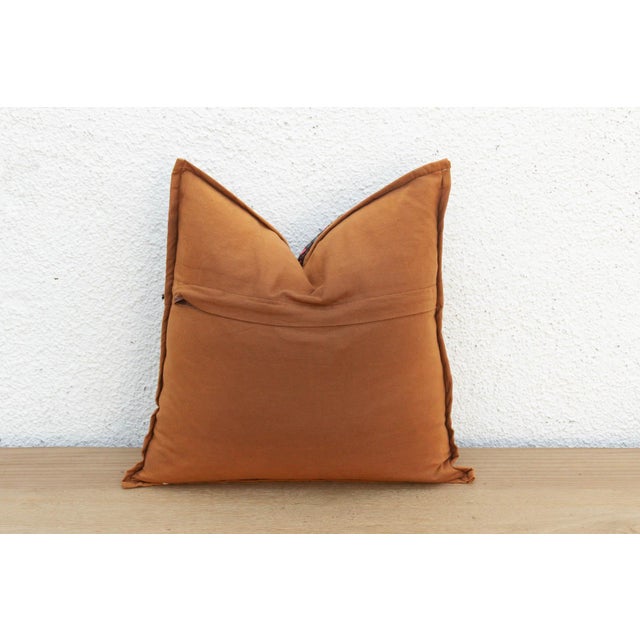 Hand Embroidered Cross Motif Antique Jaisalmer Pillow For Sale In Los Angeles - Image 6 of 6