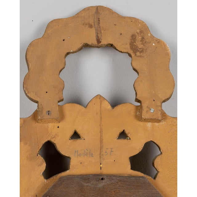 Gold French Baroque Giltwood Mirror, Hand-Carved For Sale - Image 8 of 8
