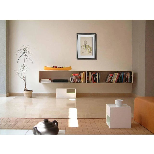 Egon Schiele Limited Edition Lithograph titled Portrait of Arnold Schönberg. 1917. Size : 50.2x35.6cm. Frame 18x24in. It...