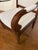 Wood Set of Eight Newport Dining Chairs With Base Muslin Fabric - Showroom Samples For Sale - Image 7 of 18