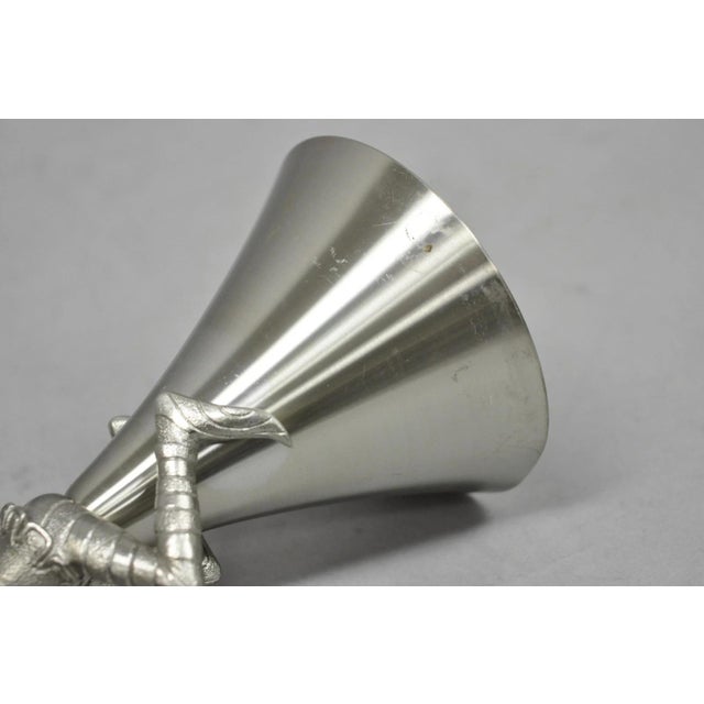 Vintage Royal Order of Jesters Figural Pewter Metal Award Renaissance Goblet For Sale - Image 9 of 14